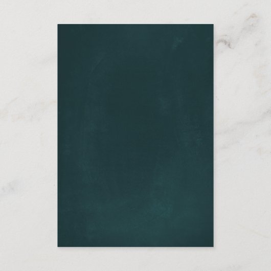 Editable Emerald Flower Wreath Copper Folie Weddin Informatiekaartje (Achterkant)