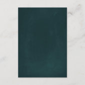 Editable Emerald Flower Wreath Copper Folie Weddin RSVP Kaartje (Achterkant)