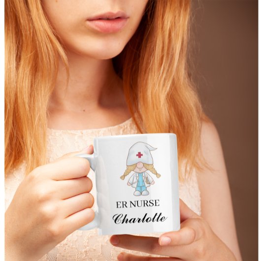 Editable Emergency Room Nurse Gift Funny ER Nurse  Koffiemok