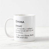 Editable Emma name definition, custom name Koffiemok (Links)