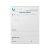 Editable Endodontic Treatment Progress Notepad Notitieblok (Linkerzijde)