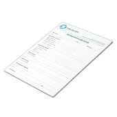 Editable Endodontic Treatment Progress Notepad Notitieblok (Schuin)