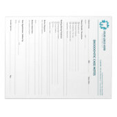 Editable Endodontic Treatment Progress Notepad Notitieblok (Voorkant)