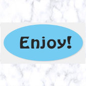 Editable Enjoy Ovale Sticker