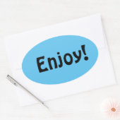 Editable Enjoy Ovale Sticker (Envelop)