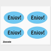 Editable Enjoy Ovale Sticker (Vel)