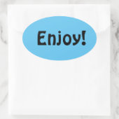 Editable Enjoy Ovale Sticker (Tas)