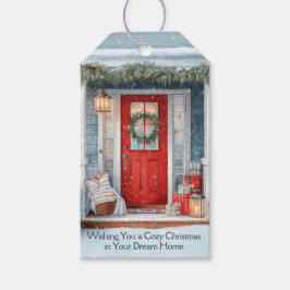 Editable Estate Pop-By Christmas Cadeaulabel