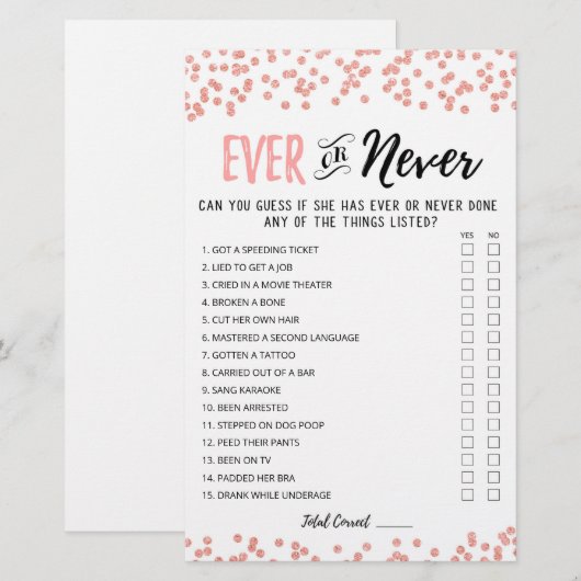Editable Ever of Nooit Vrijgezellenfeest game (Voorkant / Achterkant)