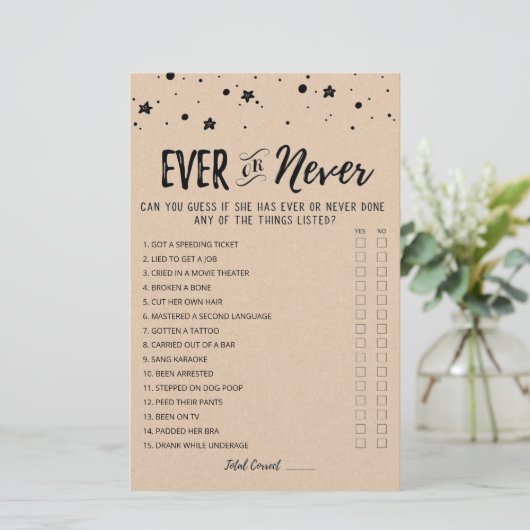 Editable Ever of Nooit Vrijgezellenfeest game (Staand voorkant)