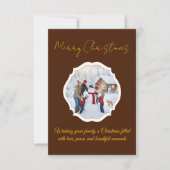 Editable Family Photo Christmas Card Bedankkaart (Voorkant)