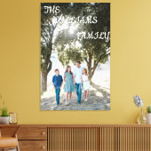 Editable Family Photo Stretched Canvas Print (Insitu (Woonkamer))