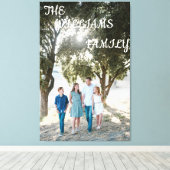 Editable Family Photo Stretched Canvas Print (Insitu (Houten vloer))