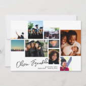 Editable FANCY Manuscript Afstuderen MULTI FOTO AF Aankondiging (Voorkant)