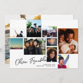 Editable FANCY Manuscript Afstuderen MULTI FOTO AF Aankondiging (Voorkant / Achterkant)