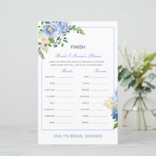 Editable Finish Bride and Groom's Phrase Bridal (Staand voorkant)
