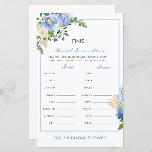 Editable Finish Bride and Groom's Phrase Bridal (Voorkant / Achterkant)