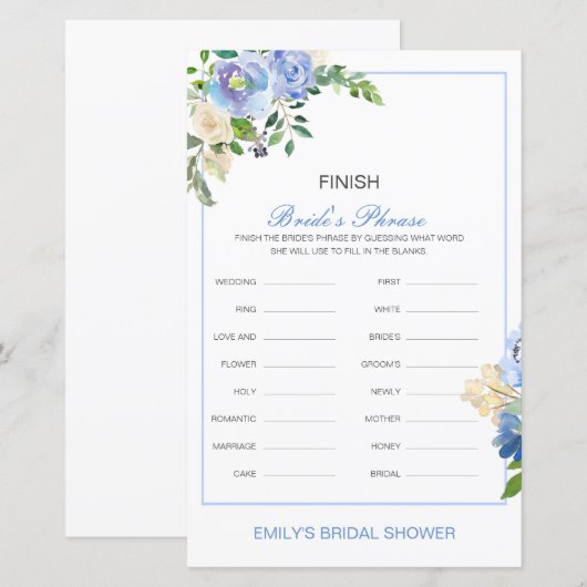 Editable Finish Bride and Groom's Phrase Bridal (Voorkant / Achterkant)