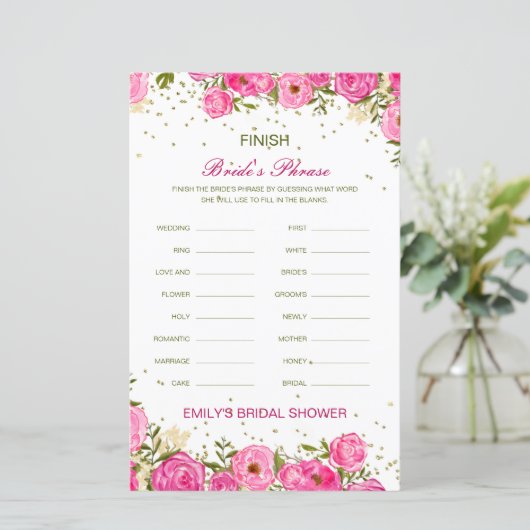 Editable Finish Bride and Groom's Phrase Bridal (Staand voorkant)