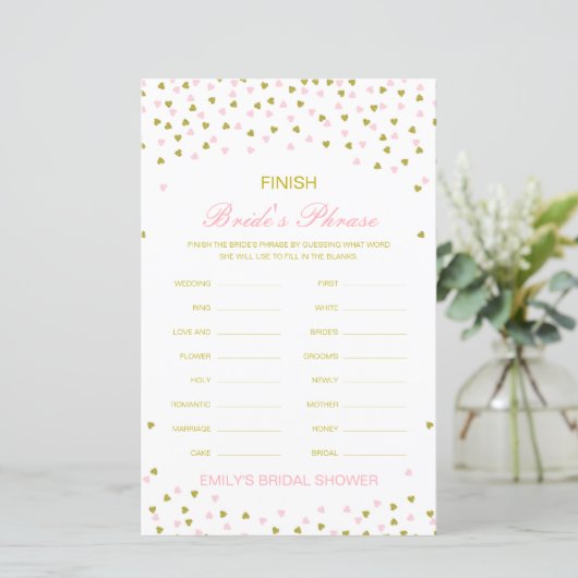 Editable Finish Bride and Groom's Phrase Bridal (Staand voorkant)