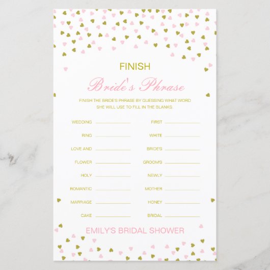 Editable Finish Bride and Groom's Phrase Bridal (Voorkant)