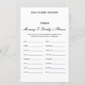 Editable Finish Mam and Dad's Phrase Baby shower (Voorkant / Achterkant)