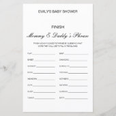 Editable Finish Mam and Dad's Phrase Baby shower (Voorkant)