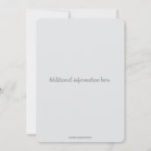  Editable First Birthday Party Invitation Kaart (Achterkant)