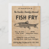 Editable Fish Fry Invitation Kaart (Voorkant)