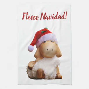 Editable Fleece Navidad Theedoek