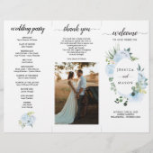 Editable Fleur Jolie Trivouding Wedding Program Flyer (Voorkant)
