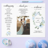 Editable Fleur Jolie Trivouding Wedding Program Flyer (Enkel)