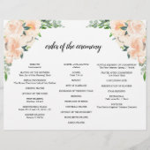 Editable Fleur Jolie Trivouding Wedding Program Flyer (Achterkant)
