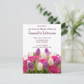 Editable Floral Bouquet Birthday Uitnodiging (Staand voorkant)