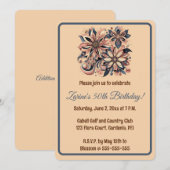 Editable Flowers and Swirls Kaart (Voorkant / Achterkant)