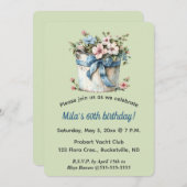 Editable Flowers in a Bucket Kaart (Voorkant / Achterkant)