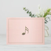 Editable Formal Black Gold Music Note Gold Border Kaart (Staand voorkant)
