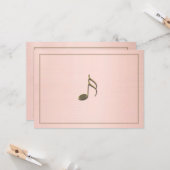 Editable Formal Black Gold Music Note Gold Border Kaart (Voorkant / Achterkant in situ)