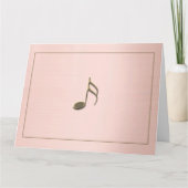 Editable Formal Black Gold Music Note Gold Border Kaart (Voorkant)