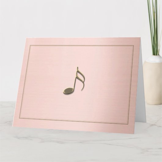 Editable Formal Black Gold Music Note Gold Border Kaart (Voorkant)