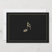 Editable Formal Black Gold Music Note Gold Border Kaart (Voorkant)