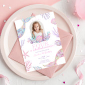 Editable Four Mermaid Tail Invitation Picture Four Kaart