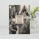 Editable Four Photo Party  Kaart (Staand voorkant)