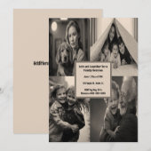 Editable Four Photo Party  Kaart (Voorkant / Achterkant)