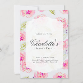 Editable French Garden Bridal Shower Invitation Kaart