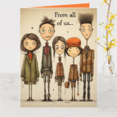 Editable Friends Coworkers Goodbye and Good Luck Kaart (Gele Bloem)