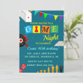 Editable Game Night Birthday Kaart (Staand voorkant)