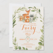 Editable Gender Neutral Fall Woodland Baby Shower Kaart (Voorkant)