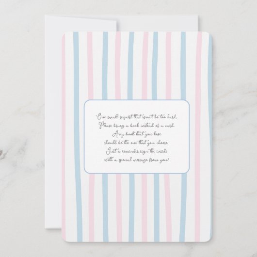 Editable Gender Reveal Bear Baby Shower Invitation Kaart (Achterkant)