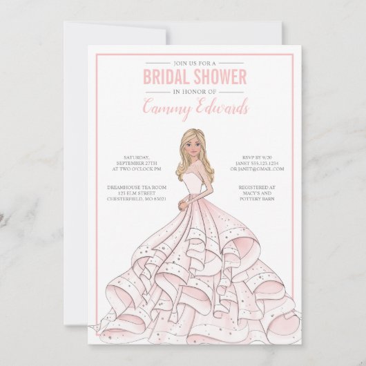 Editable Glam Bride Vrijgezellenfeest Kaart (Voorkant)